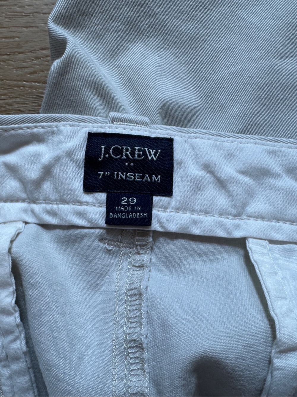 🔥4 for $20🔥 J Crew Men’s Cream/Tan Chino Shorts 29” 7” Inseam - Picture 3 of 5